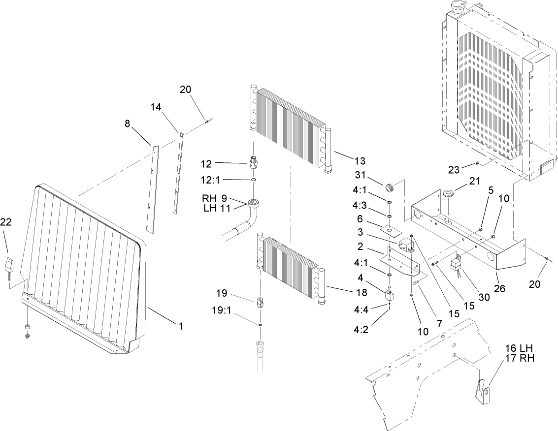 Oil Cooler and Radiator Assembly