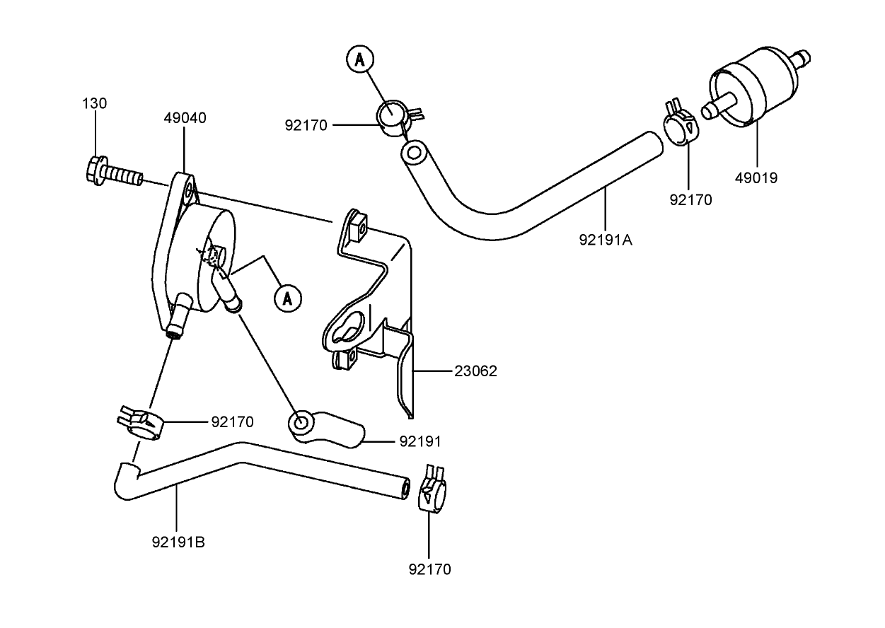 Fuel Tank and Valve Assembly  Kawasaki FH541V-AS50