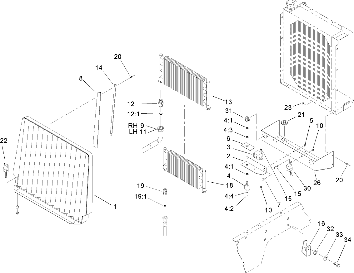 Oil Cooler and Radiator Assembly