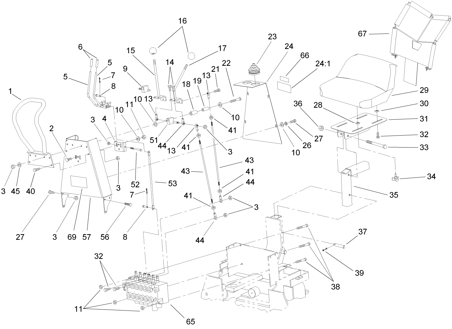 Seat and Control Assembly