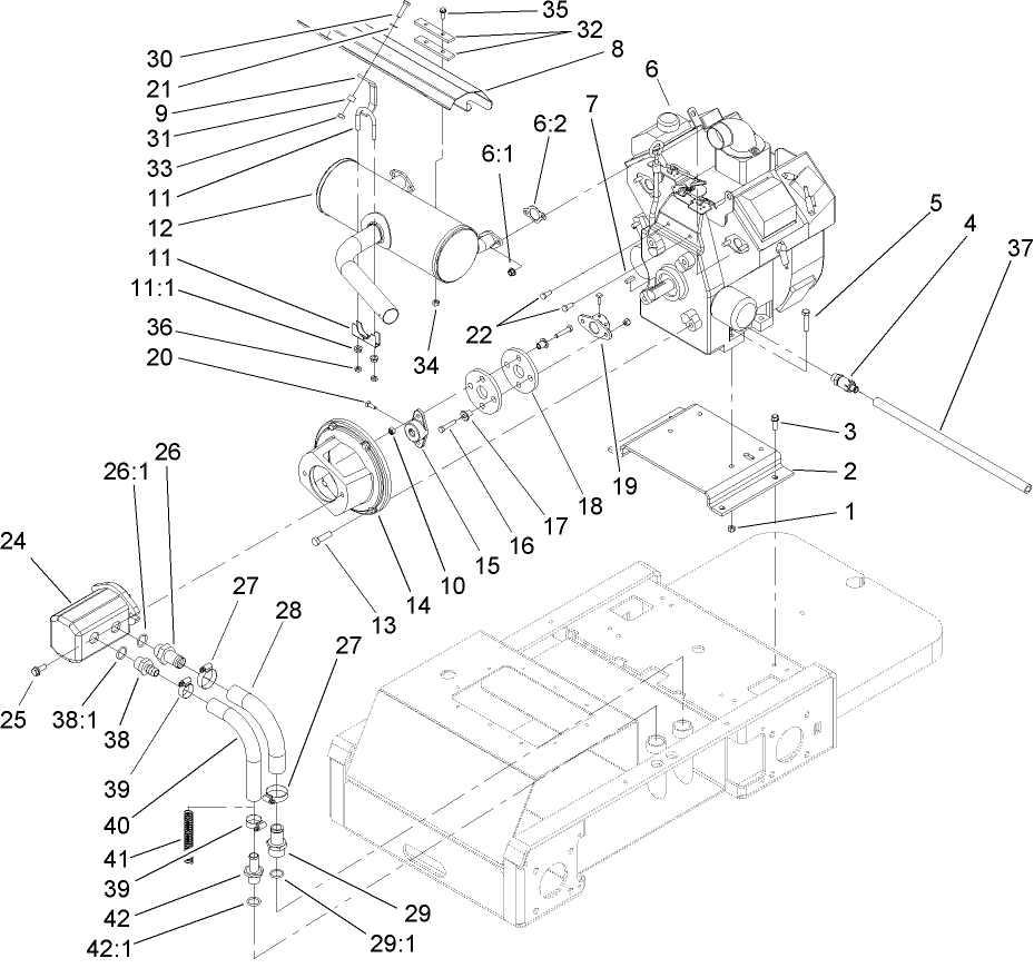Engine and Pump Assembly