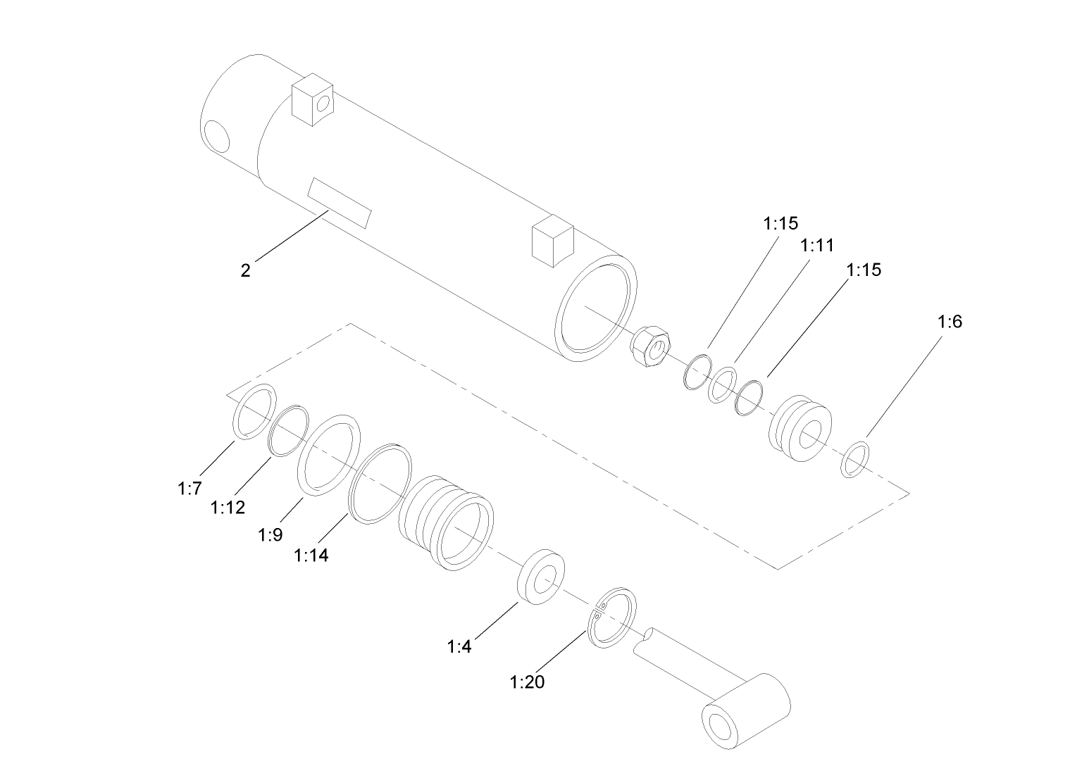 Hydraulic Cylinder Assembly 107-9474