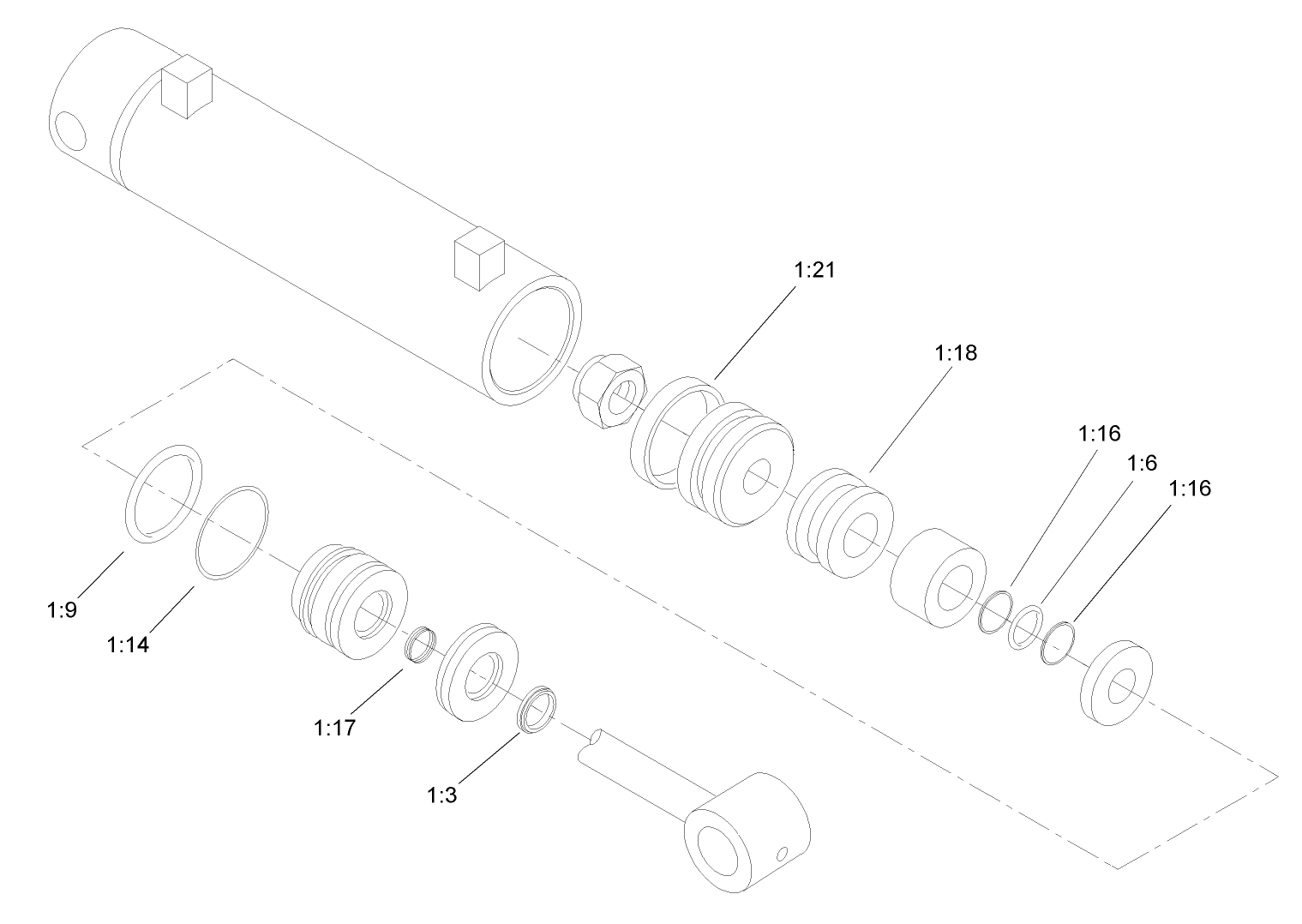 Hydraulic Cylinder Assembly 107-9472