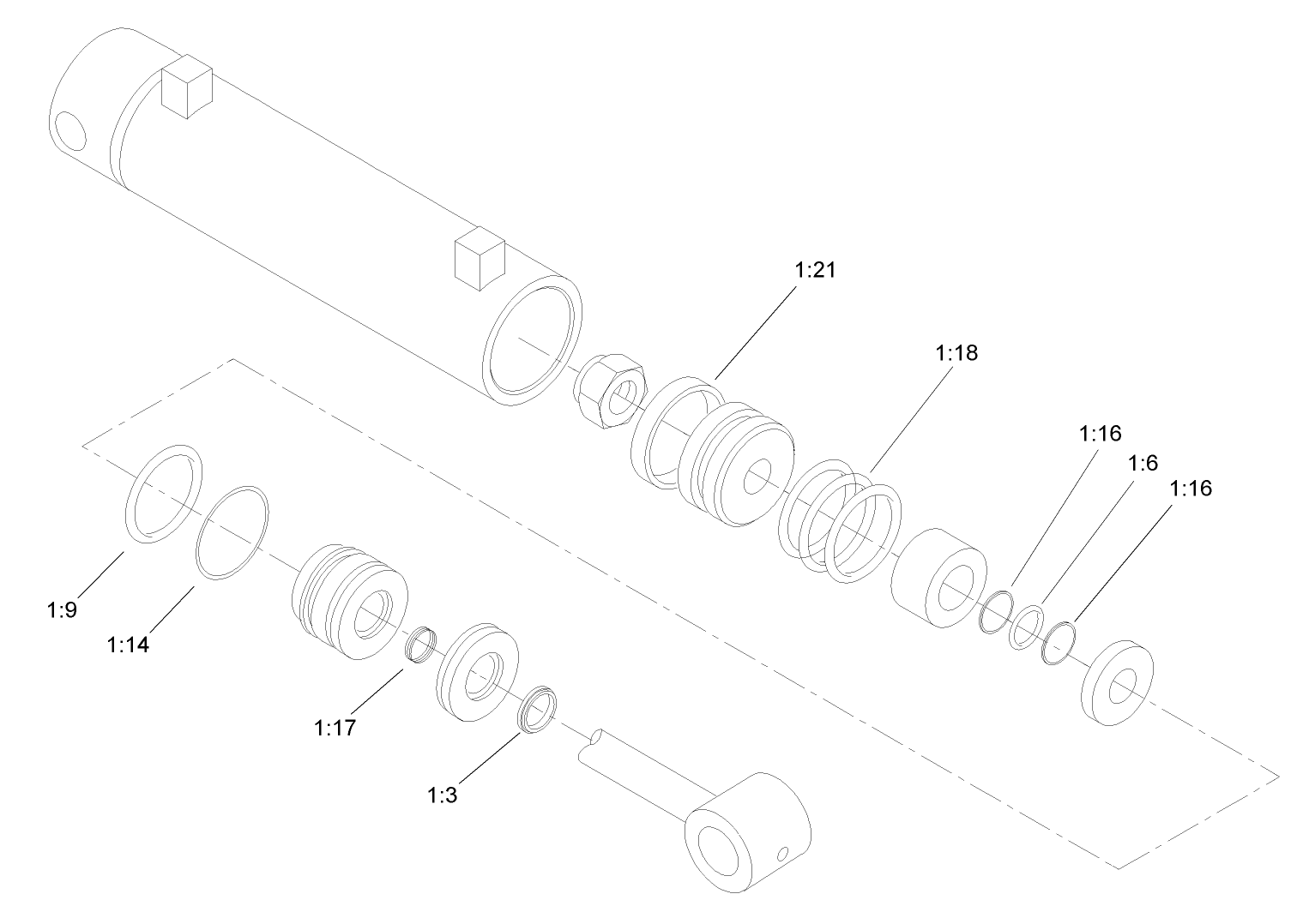 Hydraulic Cylinder Assembly 107-9471