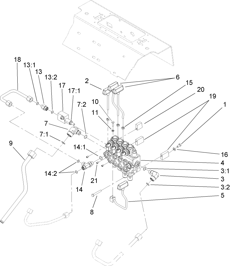 4-Spool Valve Assembly