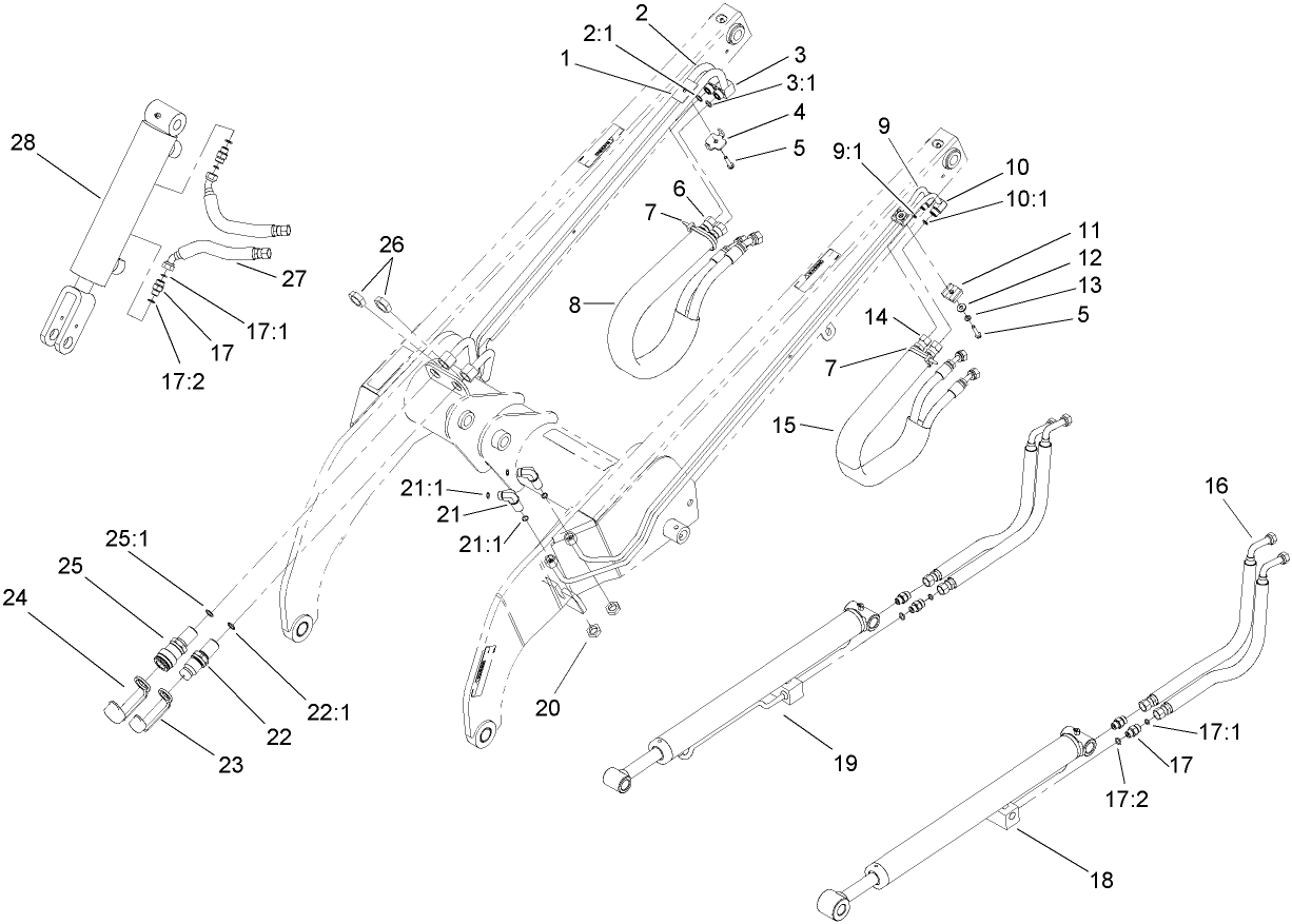 Loader Arm Hydraulic Assembly