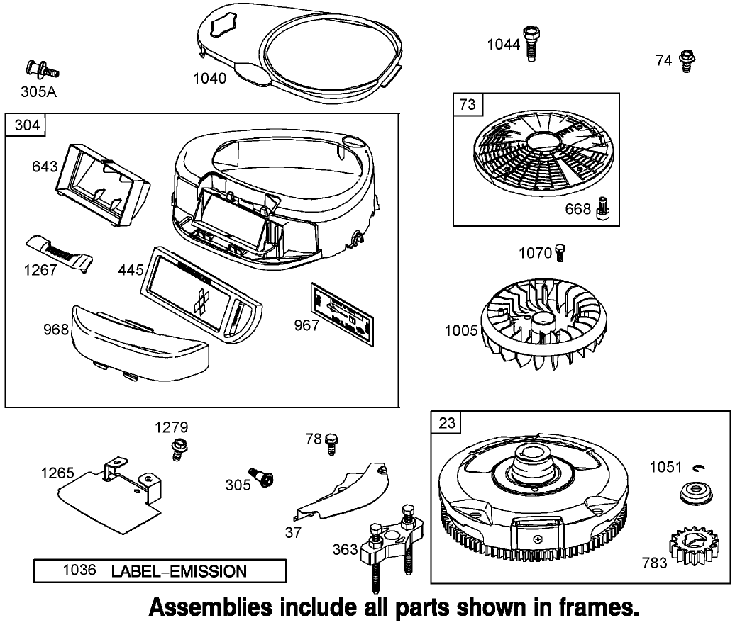 Blower Housing Assembly Briggs and Stratton 31K777-0190-E1