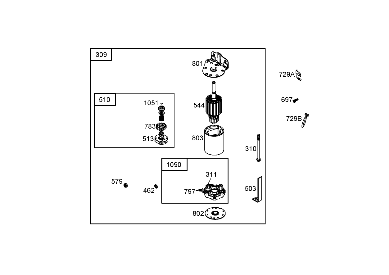 Starter Assembly Briggs and Stratton 31K777-0190-E1