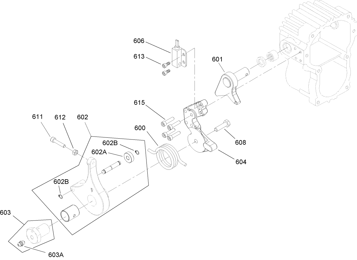 Neutral Return Arm Assembly Transmission Assembly No. 108-1355