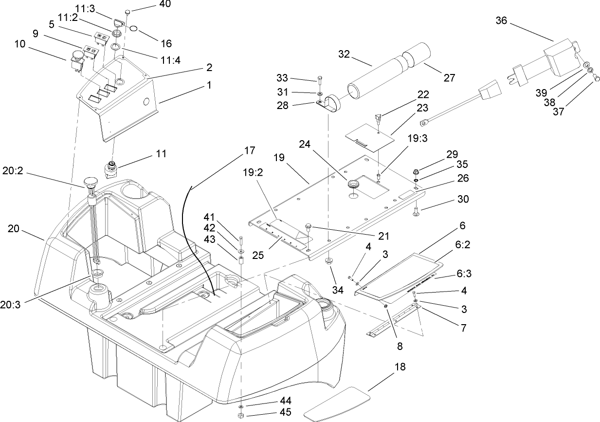Fuel Tank and Control Panel Assembly