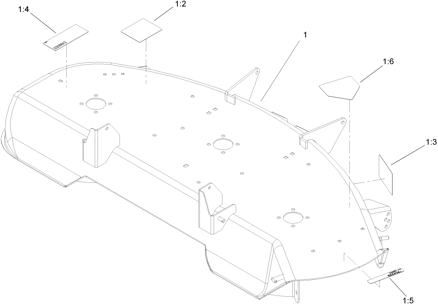 48 Inch Deck Decal Assembly No. 108-7173