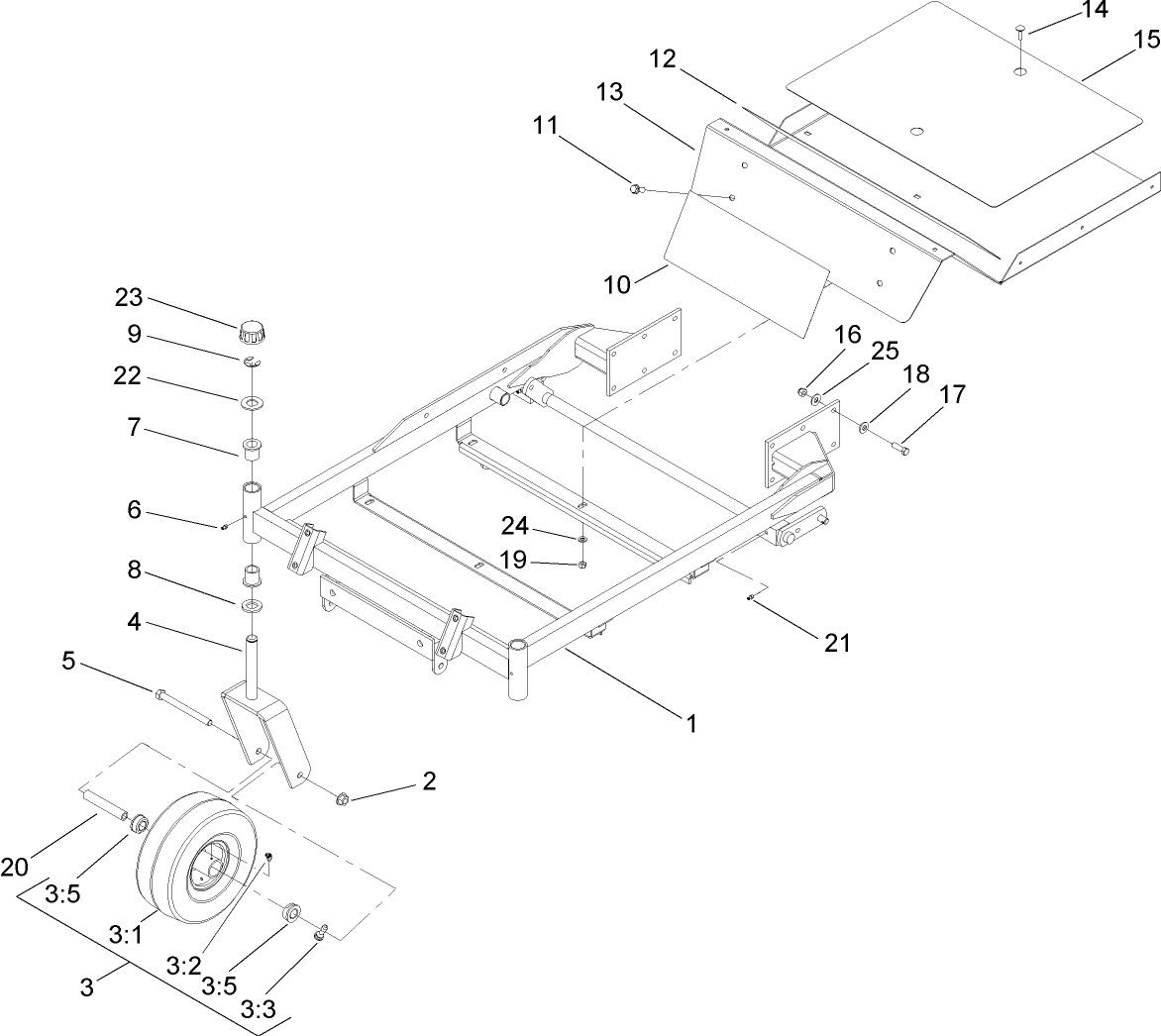 Frame and Caster Assembly