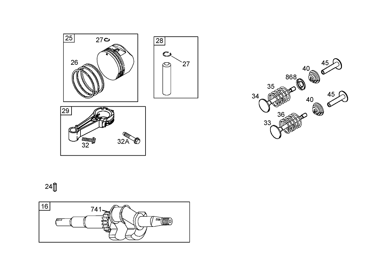 Crankshaft Assembly  Briggs and Stratton 125K02-0187-E1