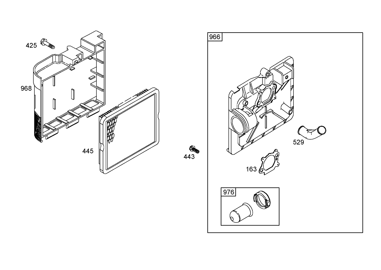 Air Cleaner Assembly  Briggs and Stratton 125K02-0189-E1