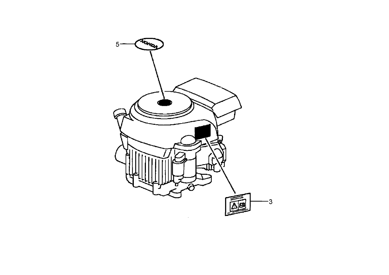 Label Assembly  Honda GXV530 EXA2LB