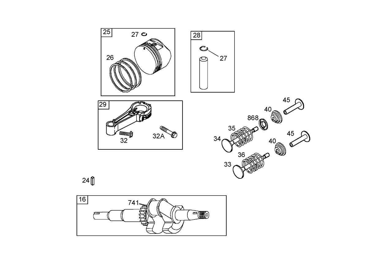 Crankshaft Assembly  Briggs and Stratton 125K02-0189-E1