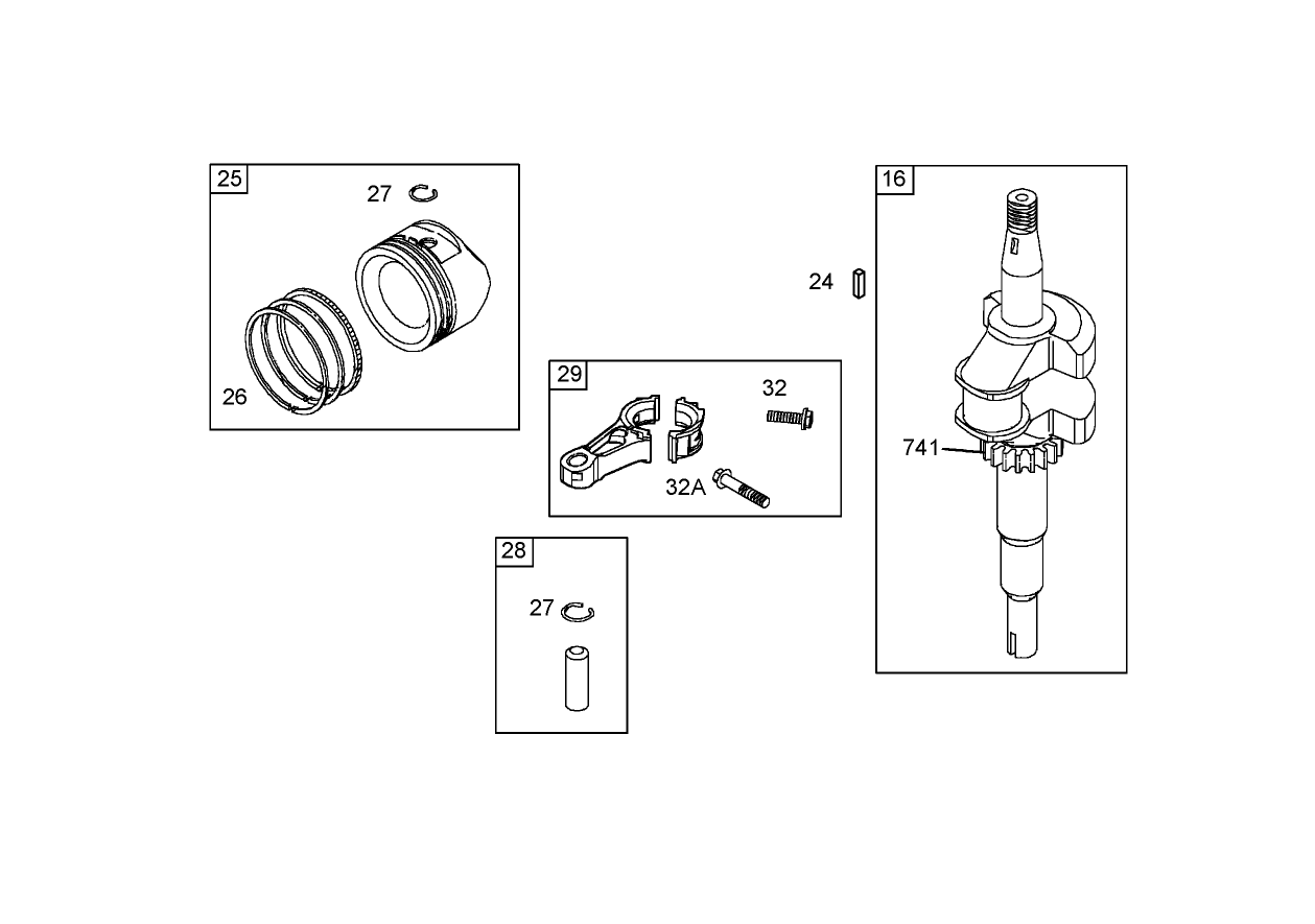 Crankshaft Assembly  Briggs and Stratton 122672-0192-E1