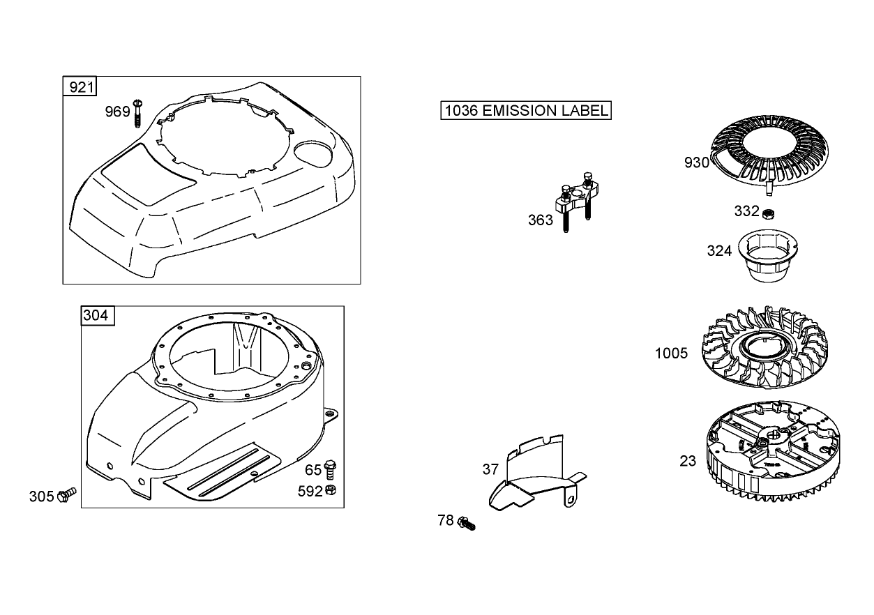 Blower Housing Assembly  Briggs and Stratton 122672-0192-E1