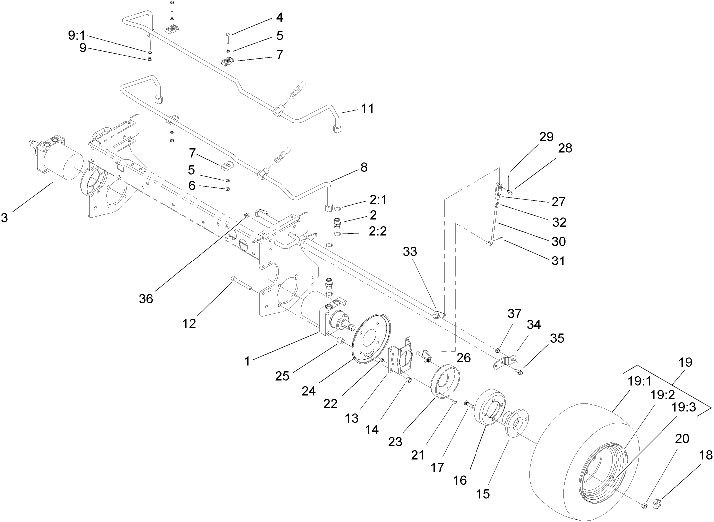 Front Wheel and Brake Assembly