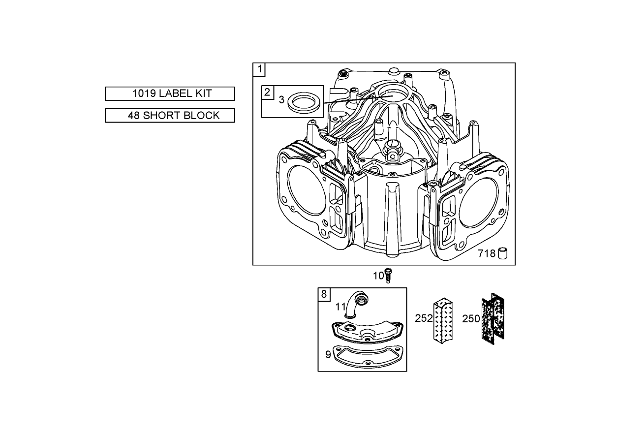 Cylinder Assembly  Briggs and Stratton 406577-0191-E1