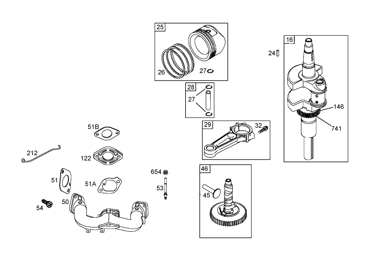 Crankshaft Assembly  Briggs and Stratton 406577-0191-E1