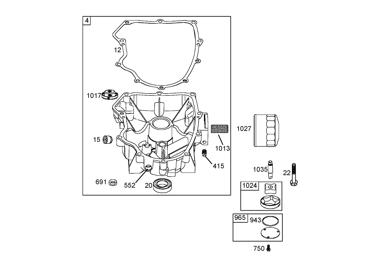 Crankcase Assembly  Briggs and Stratton 406577-0191-E1