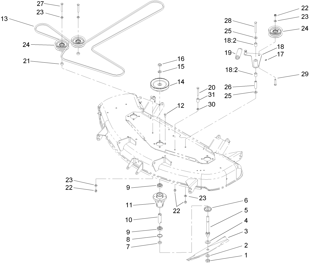 Spindle and Belt Drive Assembly