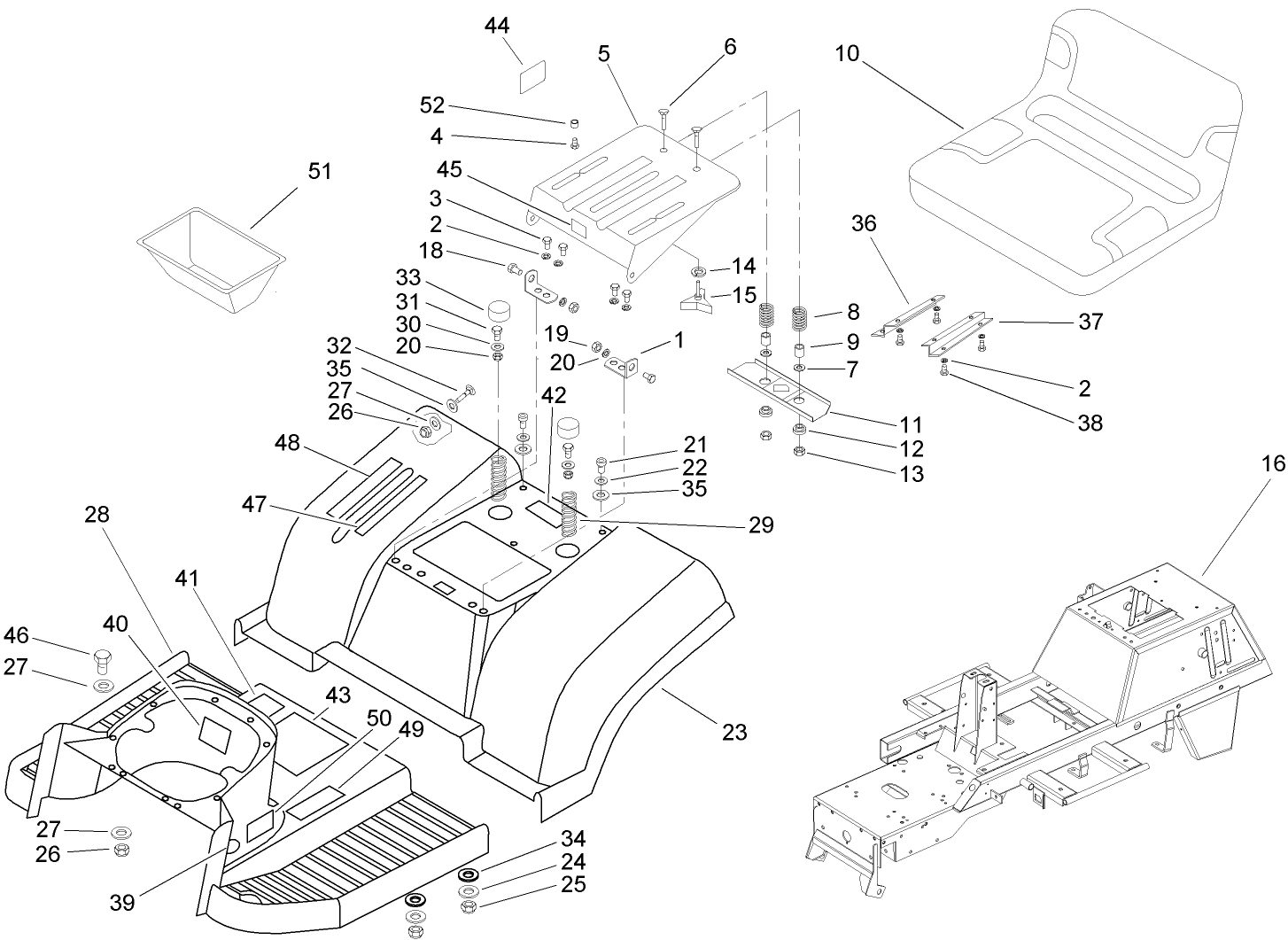 Frame and Seat Assembly