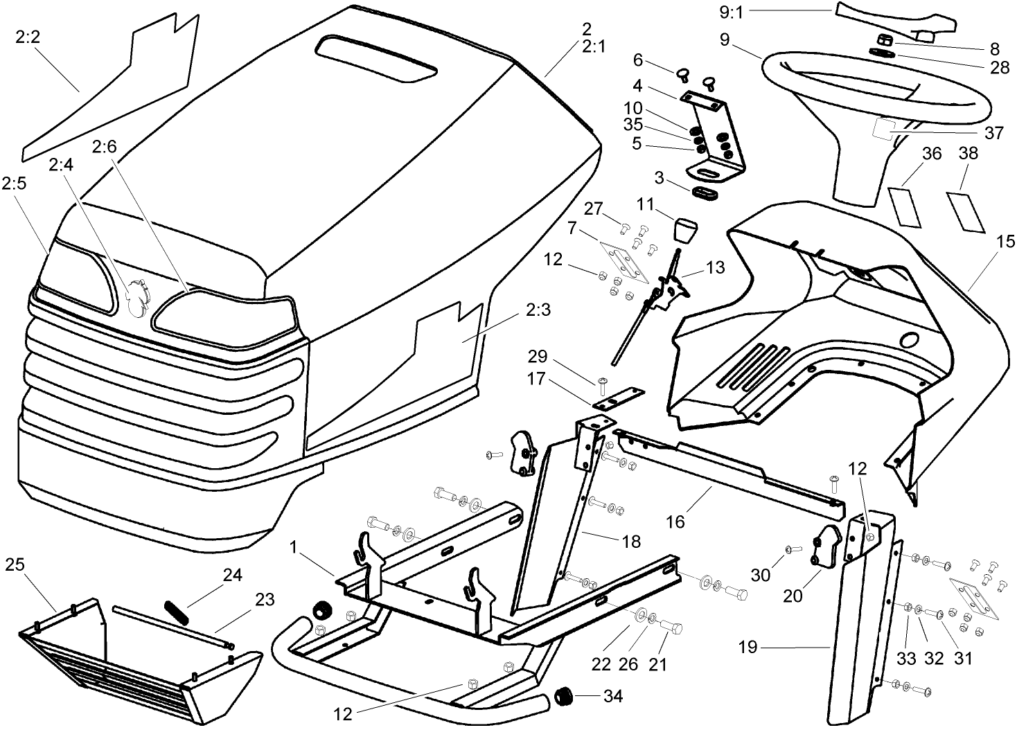 Body and Hood Assembly