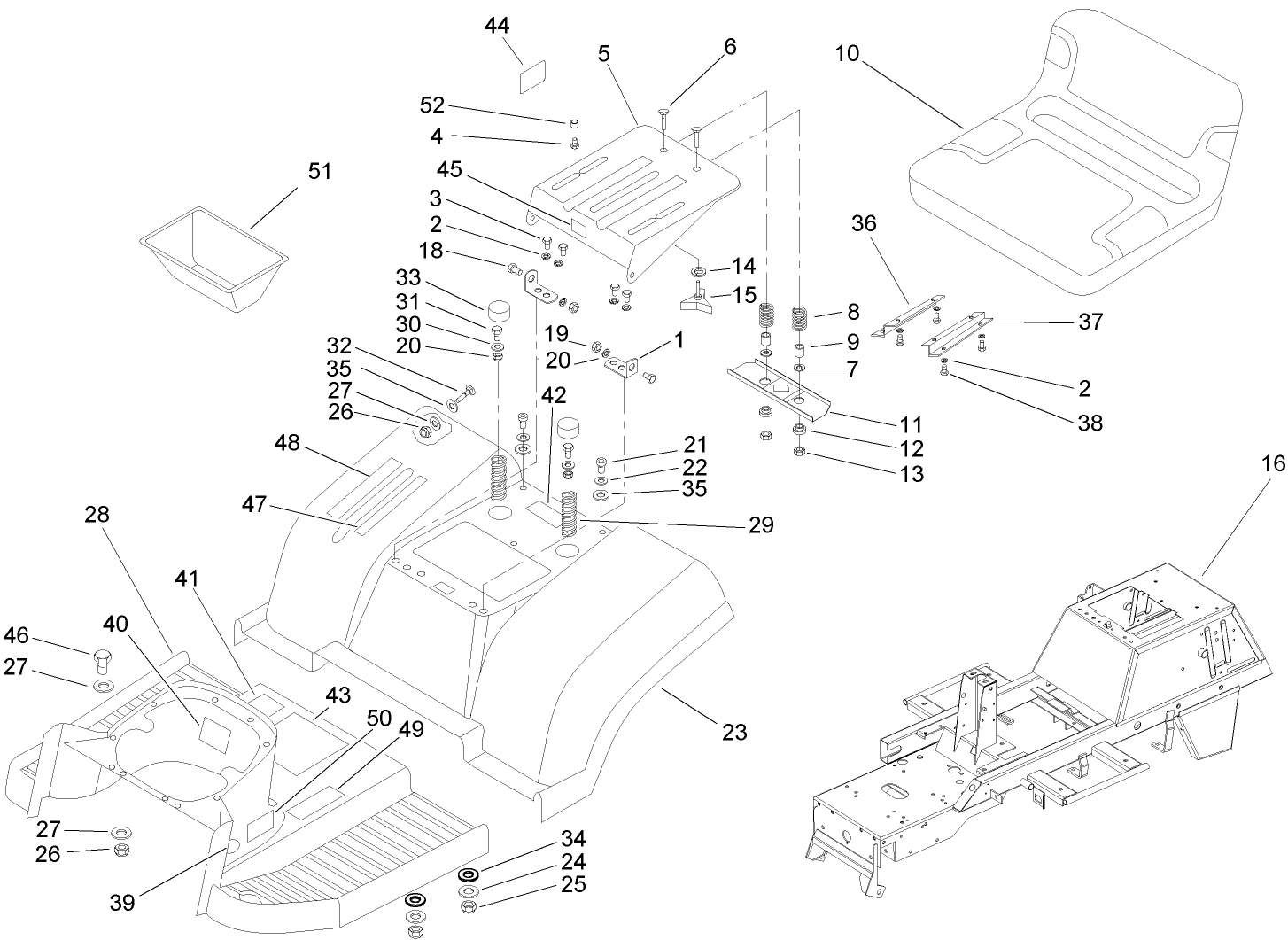 Frame and Seat Assembly