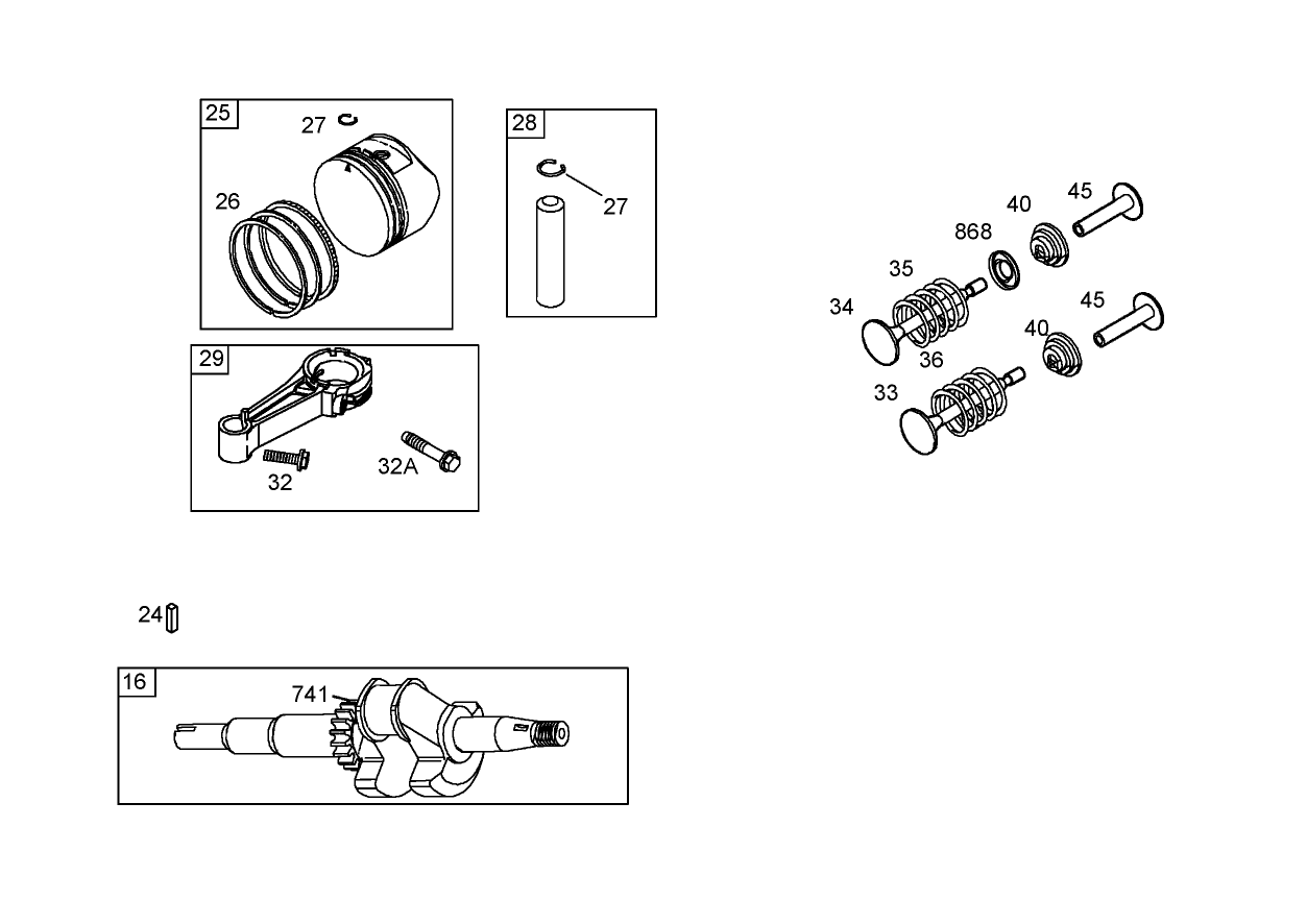 Crankshaft Assembly Briggs and Stratton 125K02-0193-E1