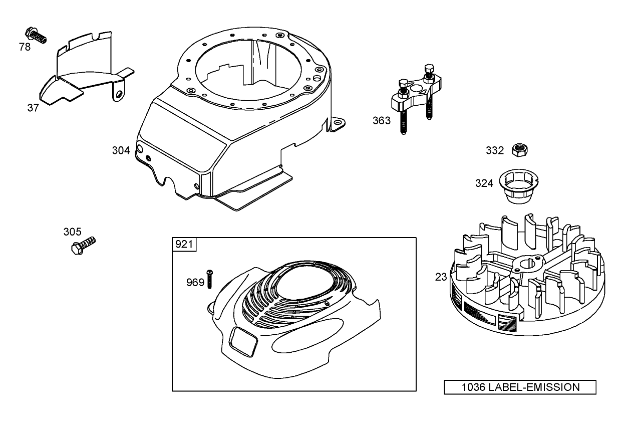 Blower Housing Assembly Briggs and Stratton 125K02-0193-E1