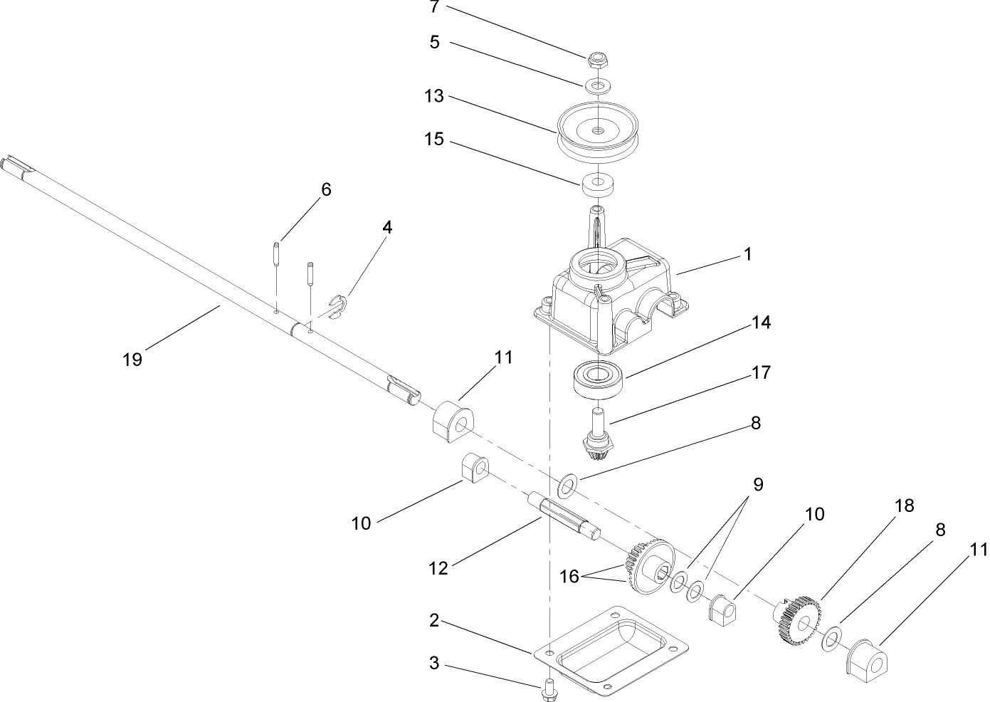 Gear Case Assembly No. 108-8140