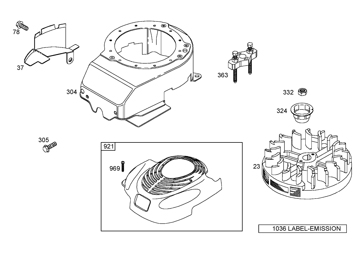 Blower Housing Assembly  Briggs and Stratton 125K02-0187-E1