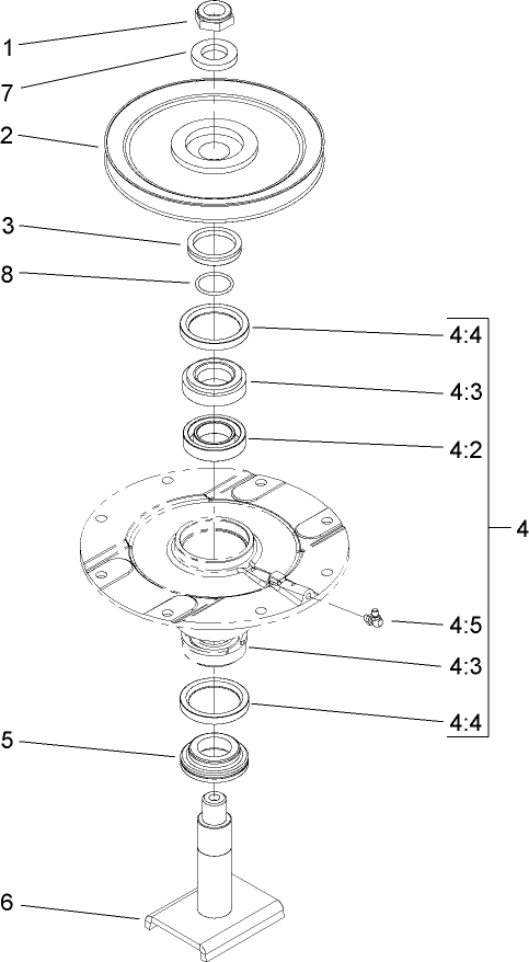 Low Driven Spindle Assembly No. 104-3532