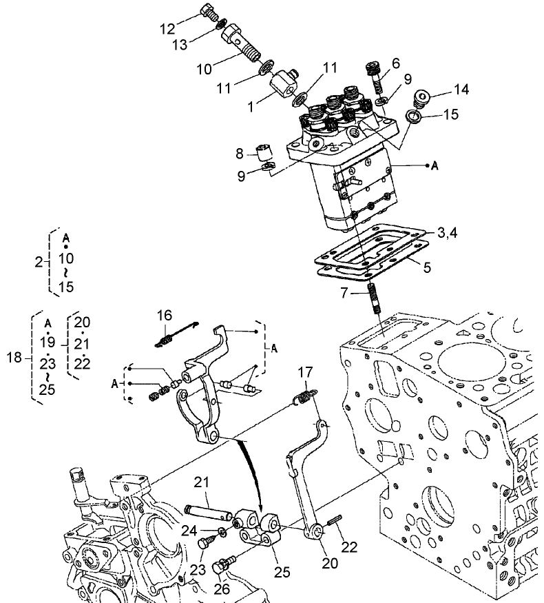 Injection Pump and Governor Assembly