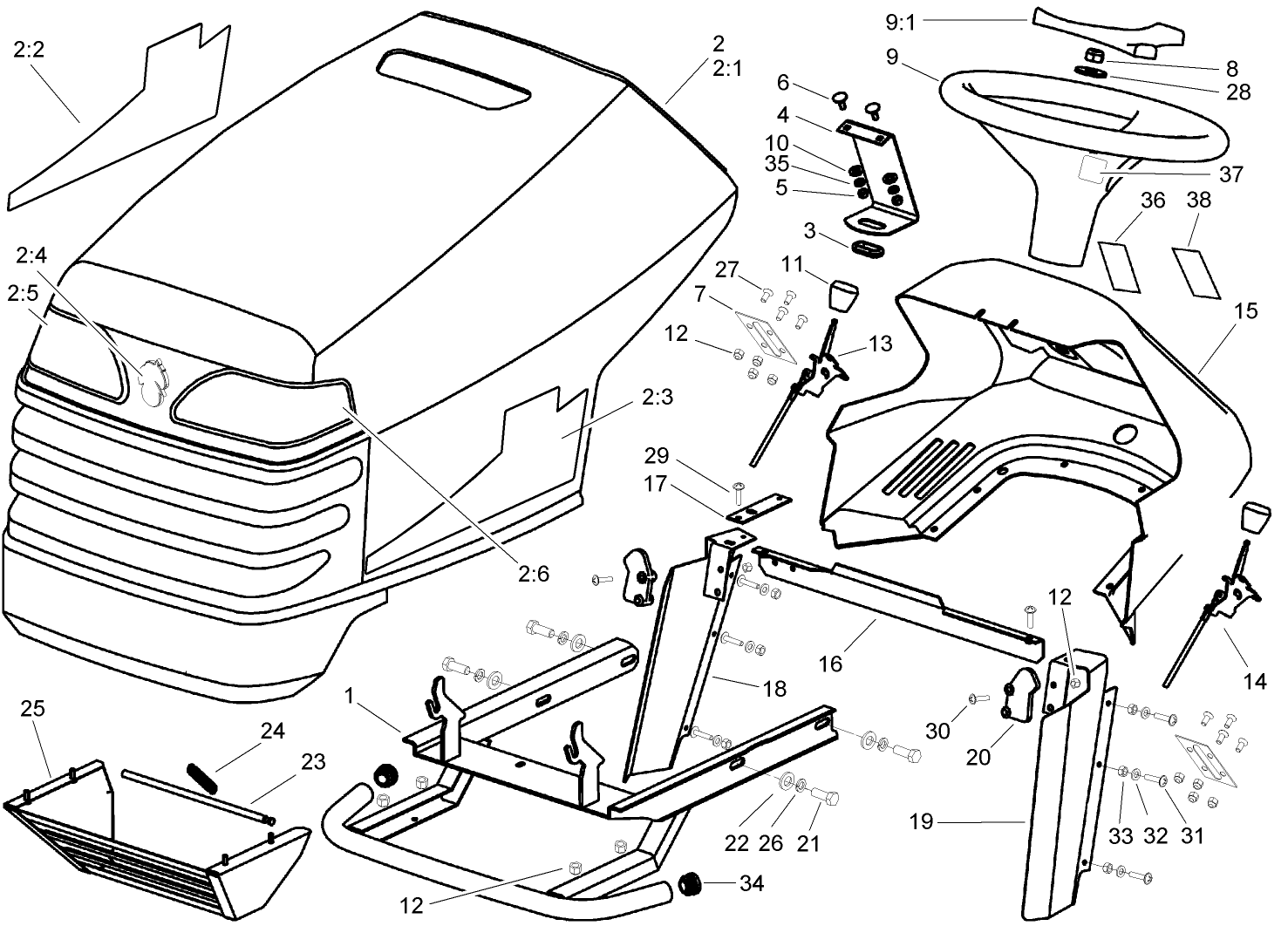 Body and Hood Assembly