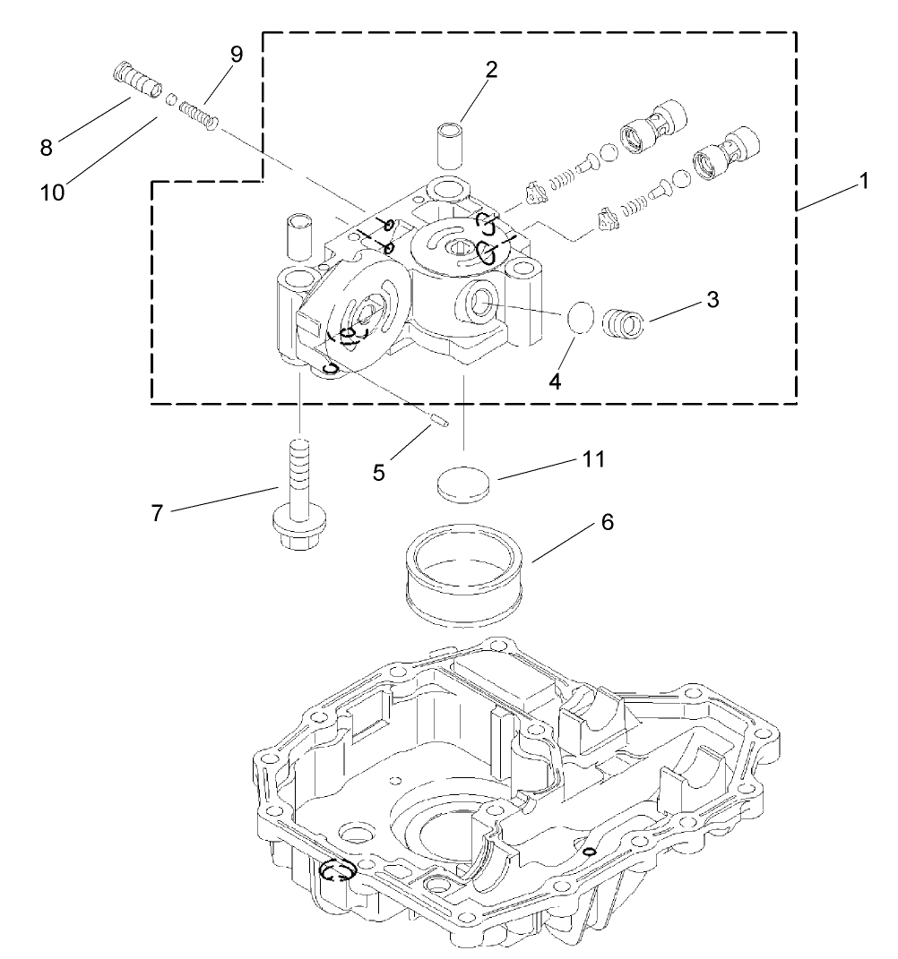 Center Case Assembly  Transmission Assembly No. 104-2889