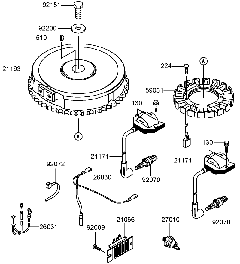 Electric Equipment Assembly  Kawasaki FH541V-DS04