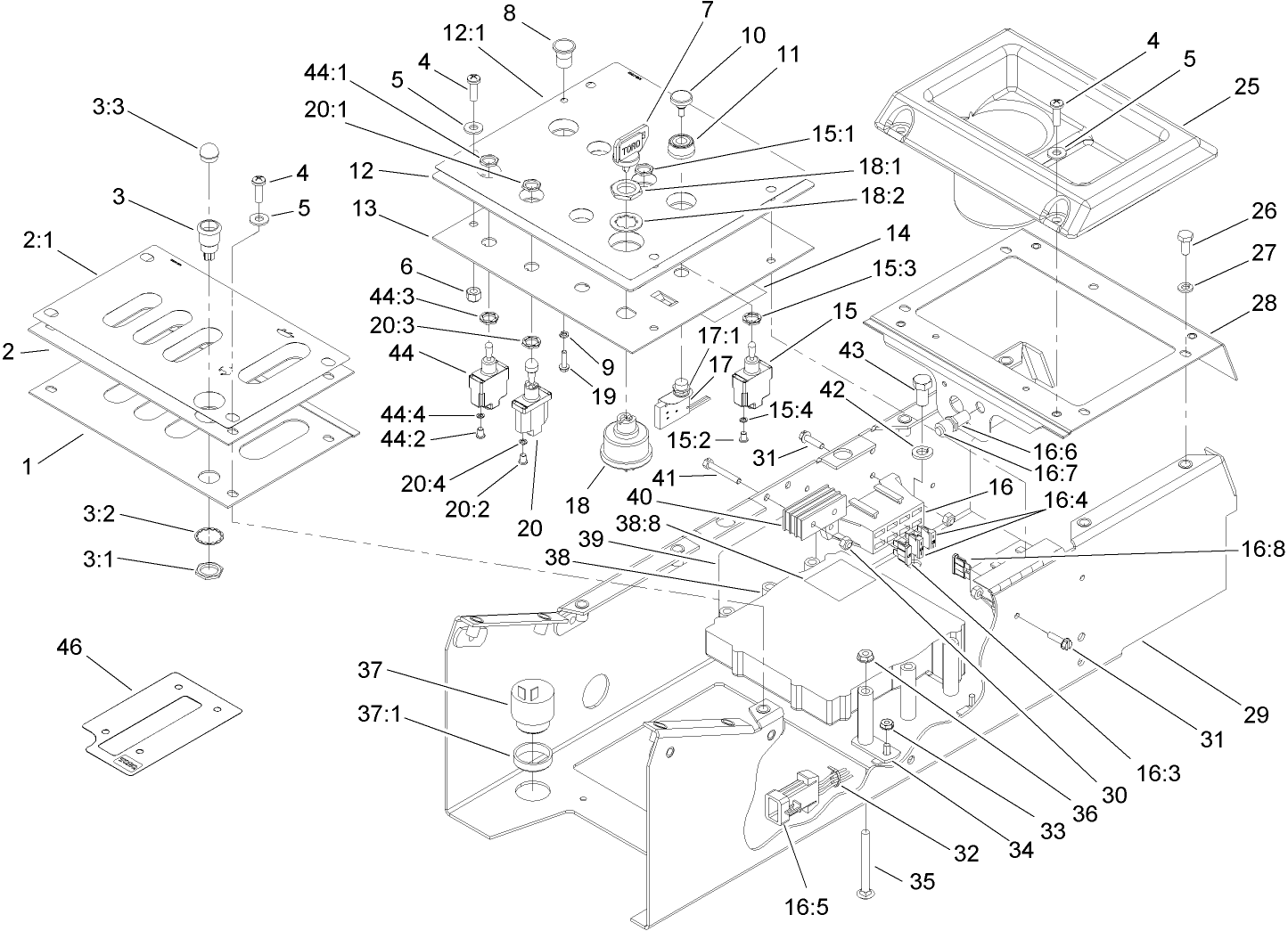 Control Box and  Lower Control Panel Assembly