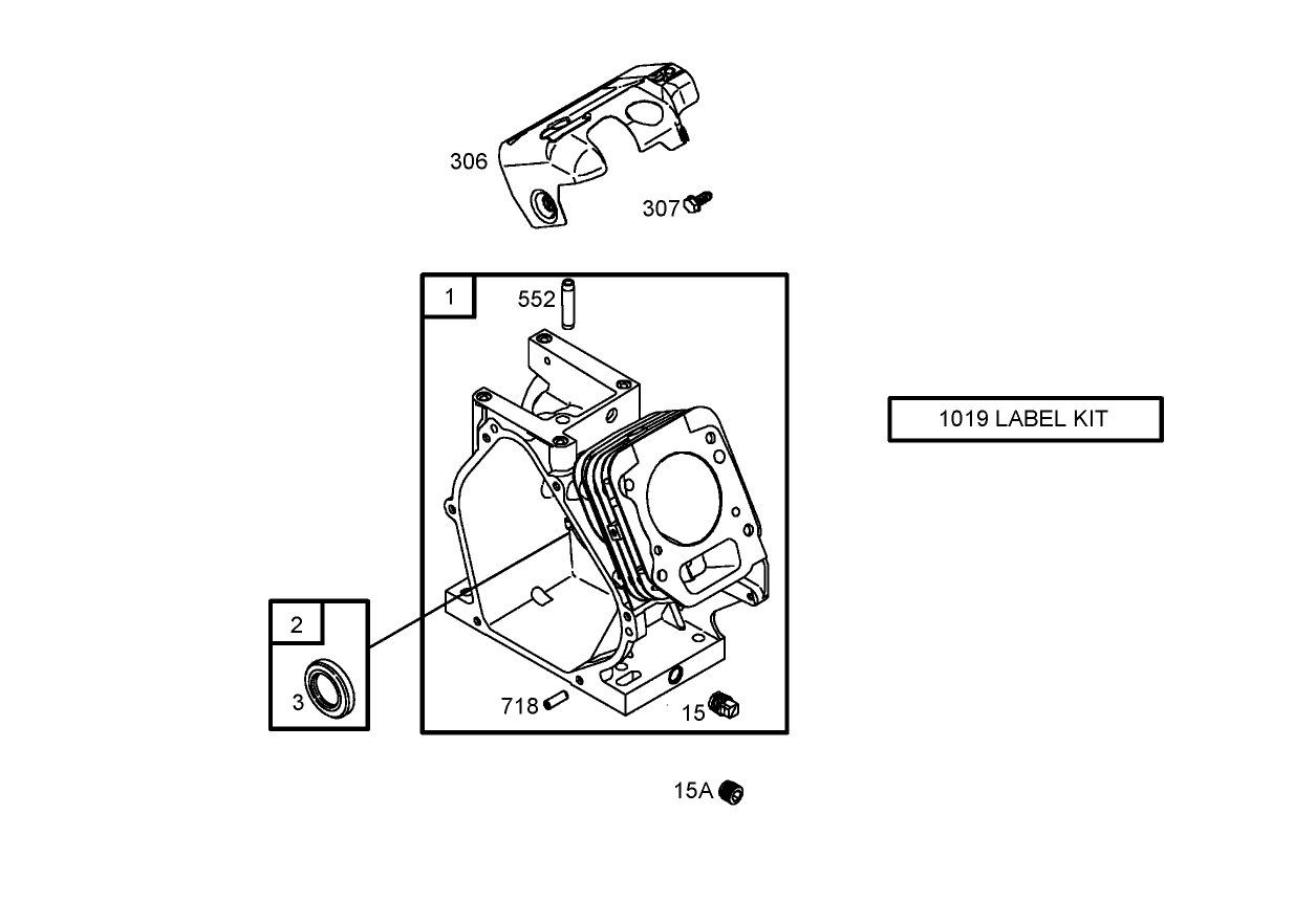 Cylinder Assembly  Briggs and Stratton 126302-0245-E1