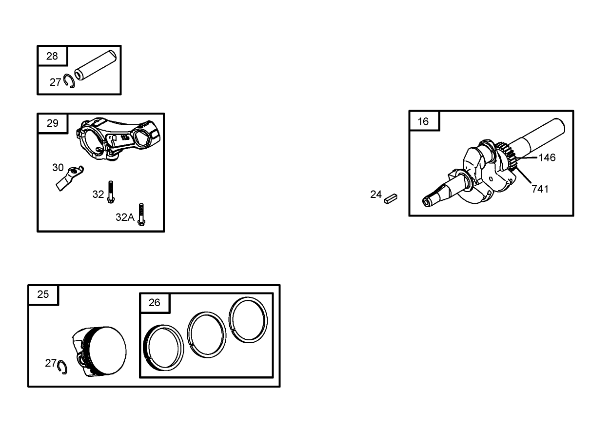 Crankshaft Assembly  Briggs and Stratton 126302-0245-E1