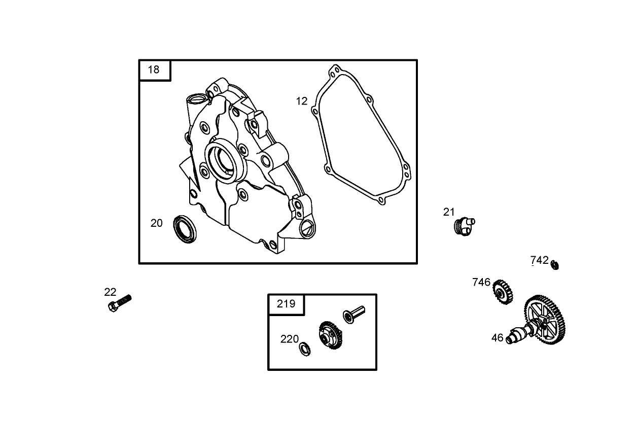 Crankcase Assembly  Briggs and Stratton 126302-0245-E1