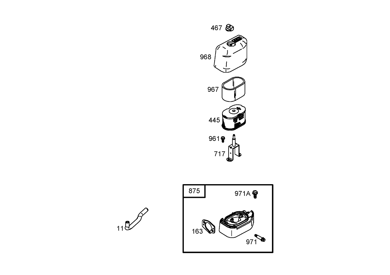 Air Cleaner Assembly  Briggs and Stratton 126302-0245-E1
