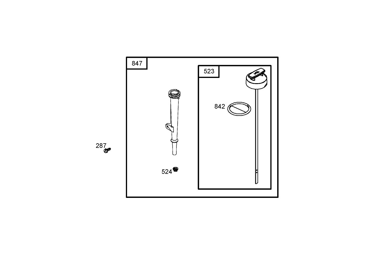 Oil Tube and Dipstick Assembly  Briggs and Stratton 126302-0245-E1