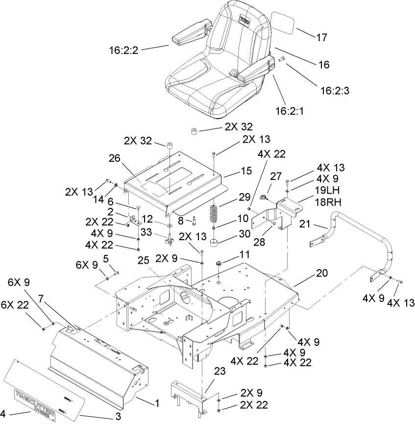 Main Frame and Seat Assembly