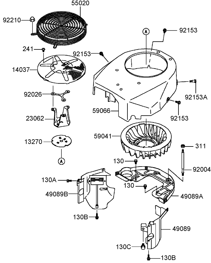 Cooling Equipment Assembly  Kawasaki FH541V-AS50