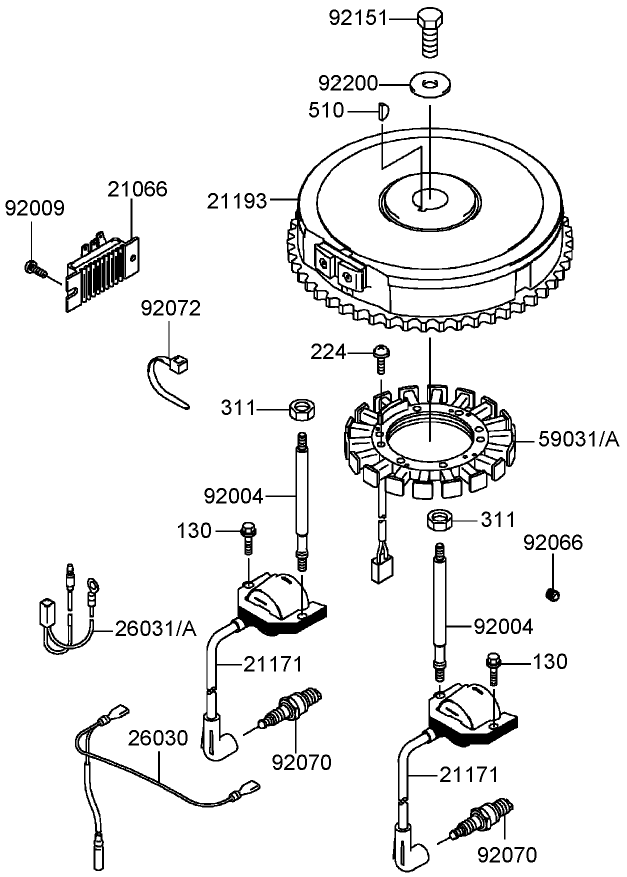 Electric Equipment Assembly  Kawasaki FH541V-AS50