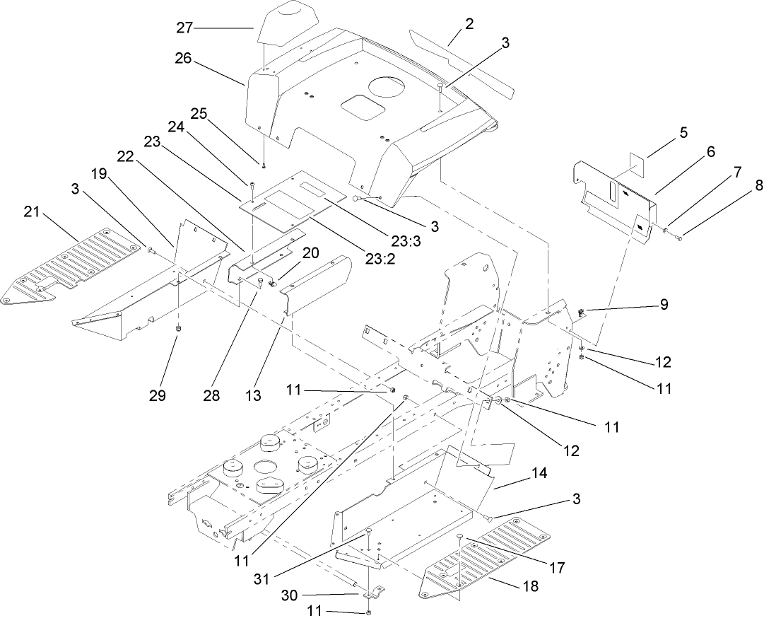 Fender and Footrest Assembly