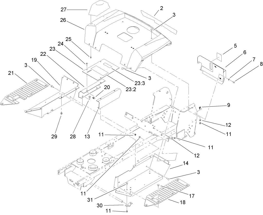 Fender and Footrest Assembly